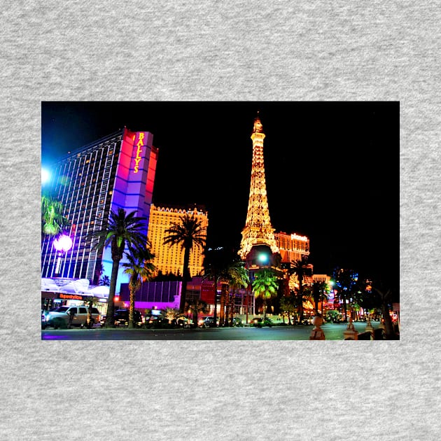 Eiffel Tower Paris and Ballys Hotel Las Vegas America by AndyEvansPhotos